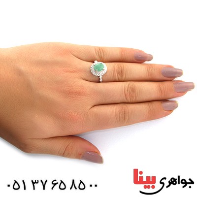 انگشتر زمرد زنانه شیک رادیوم لوکس _کد:11136