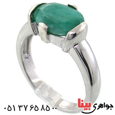 انگشتر زمرد خوشرنگ زنانه رادیوم لوکس _کد:11137