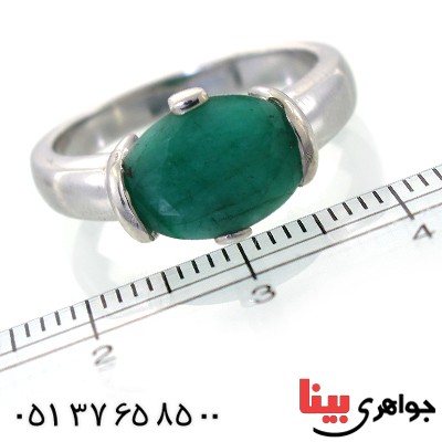 انگشتر زمرد خوشرنگ زنانه رادیوم لوکس _کد:11137