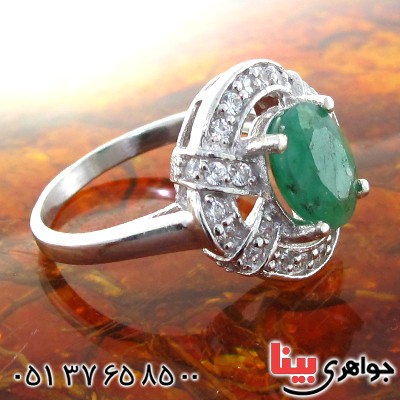 انگشتر زمرد زنانه رادیوم لوکس مدل آناهیتا _کد:11143