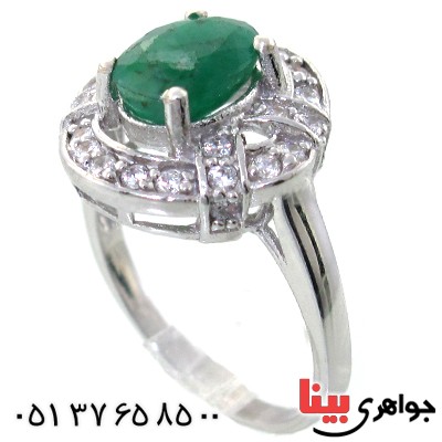 انگشتر زمرد زنانه رادیوم لوکس مدل آناهیتا _کد:11143