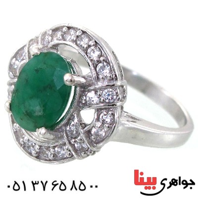 انگشتر زمرد زنانه رادیوم لوکس مدل آناهیتا _کد:11143