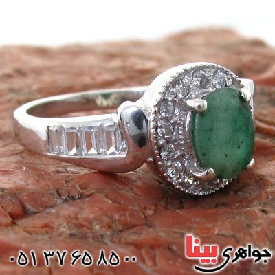 انگشتر زمرد زنانه رادیوم لوکس مدل فرناز _کد:11152
