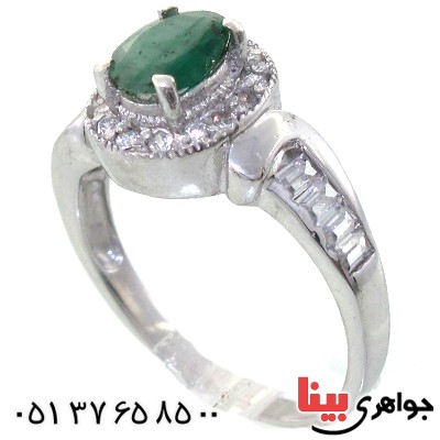 انگشتر زمرد زنانه رادیوم لوکس مدل فرناز _کد:11152