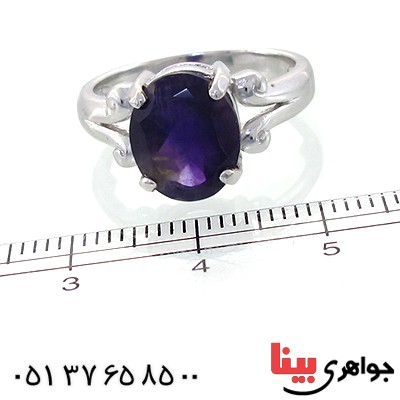 انگشتر آمتیست زنانه رادیوم لوکس مدل پیوندی _کد:11169