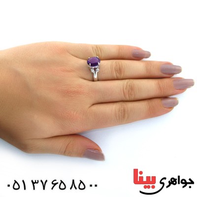 انگشتر آمتیست زنانه رادیوم لوکس مدل پیوندی _کد:11169