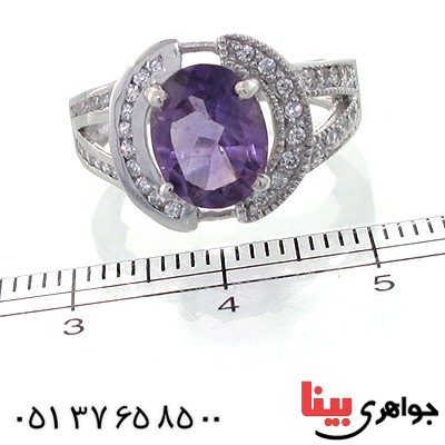 انگشتر آمتیست زنانه خوشرنگ رادیوم لوکس مدل نیوشا _کد:11182