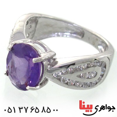 انگشتر آمتیست زنانه رادیوم لوکس مدل آرشیدا _کد:11184