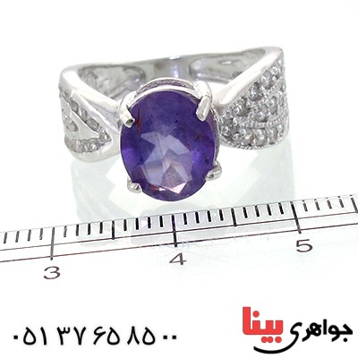 انگشتر آمتیست زنانه رادیوم لوکس مدل آرشیدا _کد:11184