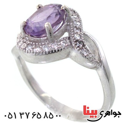 انگشتر آمتیست زنانه رادیوم لوکس مدل آفرین _کد:11185
