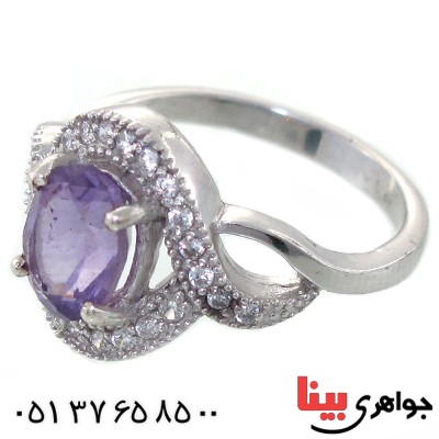 انگشتر آمتیست زنانه رادیوم لوکس مدل آفرین _کد:11185