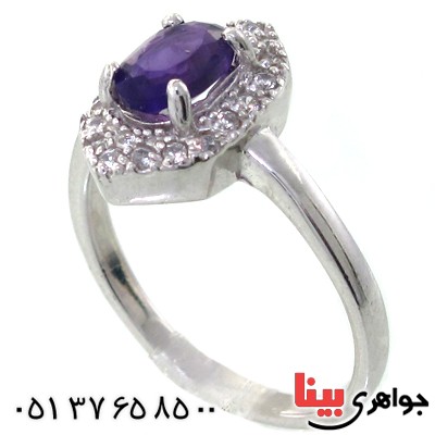 انگشتر آمتیست زنانه رادیوم لوکس مدل گوهر _کد:11187