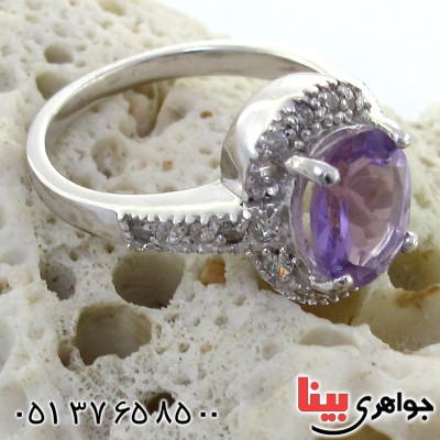 انگشتر آمتیست زنانه رادیوم لوکس مدل بهنوش _کد:11189