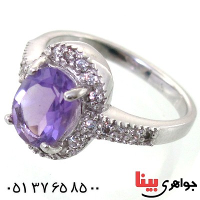 انگشتر آمتیست زنانه رادیوم لوکس مدل بهنوش _کد:11189