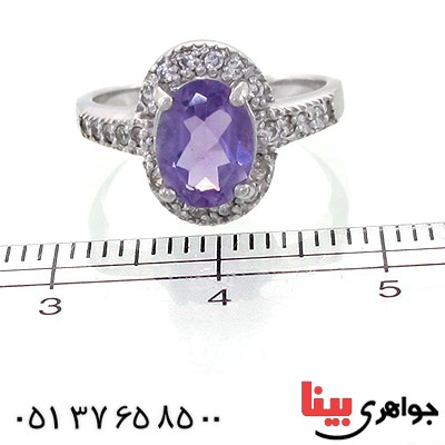 انگشتر آمتیست زنانه رادیوم لوکس مدل بهنوش _کد:11189