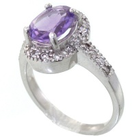 انگشتر آمتیست زنانه رادیوم لوکس مدل بهنوش 