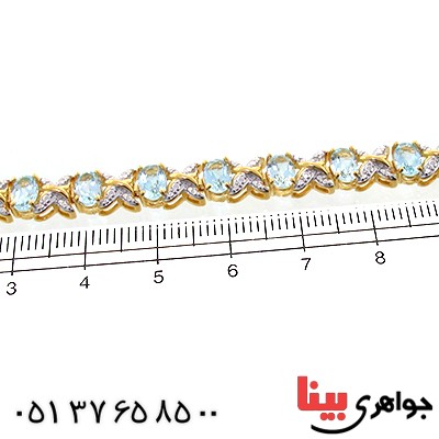 دستبند توپاز زنانه مانی ایتالیایی باشکوه _کد:1591