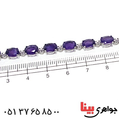 دستبند آمتیست زنانه مانی ایتالیایی _کد:1592