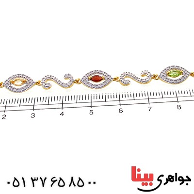 دستبند چند جواهر زنانه مانی ایتالیایی مدل s _کد:11192