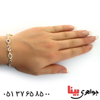 دستبند چند جواهر زنانه مانی ایتالیایی مدل s _کد:11192