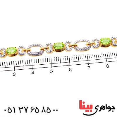 دستبند زبرجد زنانه مانی ایتالیایی _کد:1595