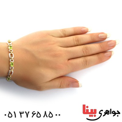 دستبند زبرجد زنانه مانی ایتالیایی _کد:1595