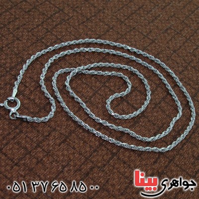 زنجیر نقره پیچ ایتالیایی ۵۰ سانتی _کد:11193