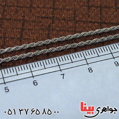زنجیر نقره پیچ ایتالیایی ۵۰ سانتی _کد:11193