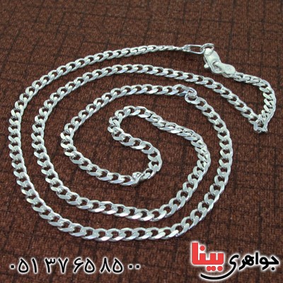 زنجیر نقره ایتالیایی 55 سانتی قدیمی _کد:11194