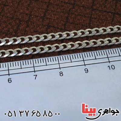 زنجیر نقره ایتالیایی 55 سانتی قدیمی _کد:11194