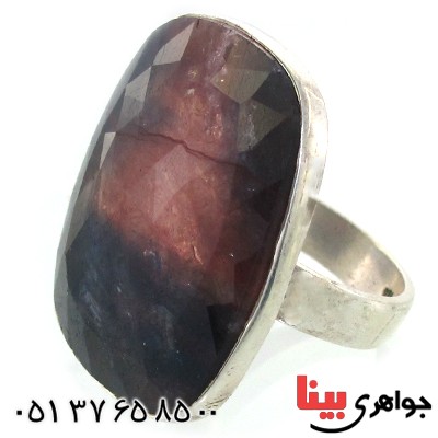 انگشتر یاقوت دو رنگ زنانه درشت سنگ درمانی _کد:11196