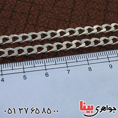 زنجیر نقره مردانه درشت ایتالیایی 50 سانتی _کد:11203