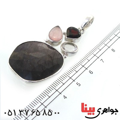 گردنبند چند جواهر زنانه درشت سنگ درمانی _کد:11206