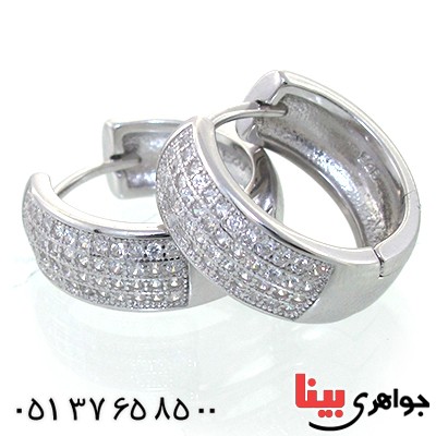 گوشواره نقره زنانه مدل نگارین _کد:11208