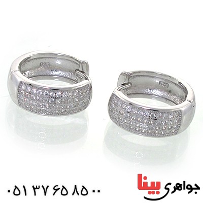 گوشواره نقره زنانه مدل نگارین _کد:11208