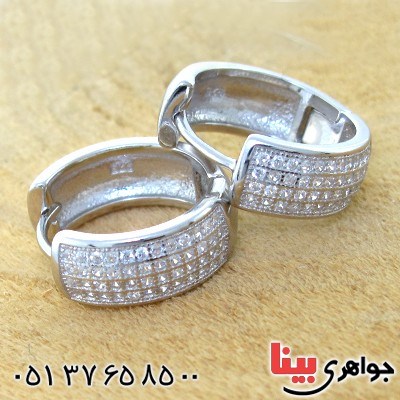 گوشواره نقره زنانه مدل نگارین _کد:11208