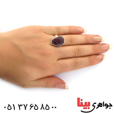 انگشتر یاقوت سرخ زنانه سنگ درمانی _کد:11209