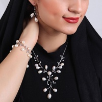 سرویس مروارید زنانه باشکوه تایلندی مدل خوشه انگوری