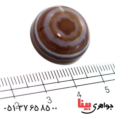 نگین انگشتر عقیق باباقوری چند پوسته مدل چشم _کد:11214