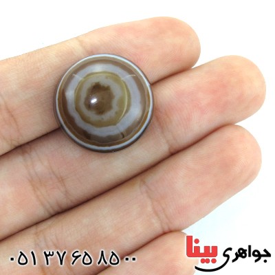 نگین انگشتر عقیق باباقوری چند پوسته مدل چشم _کد:11214