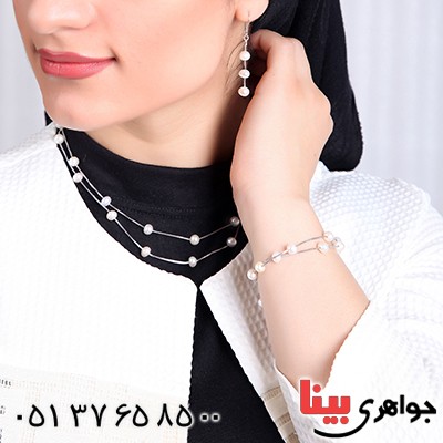 سرویس مروارید زنانه باشکوه مدل دو ردیفی _کد:1607