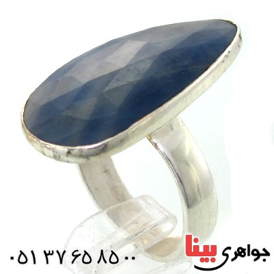 انگشتر یاقوت کبود زنانه درشت سنگ درمانی _کد:11223