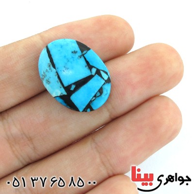 نگین انگشتر فیروزه موزائیکی آمریکایی خوش طرح _کد:11229