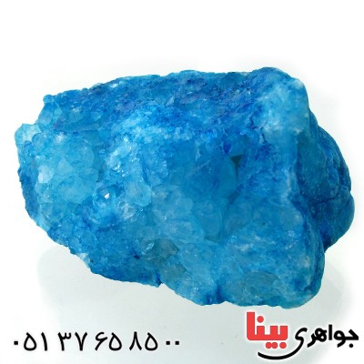 نگین انگشتر کوارتز آبی کریستالی جیود سنگ درمانی _کد:11275