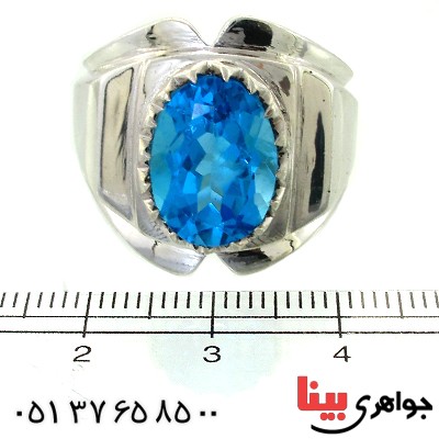 انگشتر توپاز مردانه درشت فاخر _کد:1615