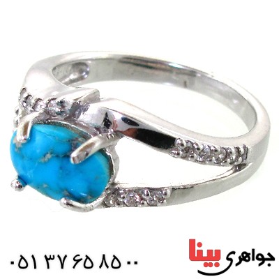 انگشتر فیروزه نیشابوری زنانه رادیوم لوکس _کد:11303