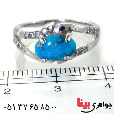 انگشتر فیروزه نیشابوری زنانه رادیوم لوکس _کد:11303