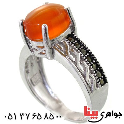 انگشتر عقیق یمنی زنانه _کد:11308