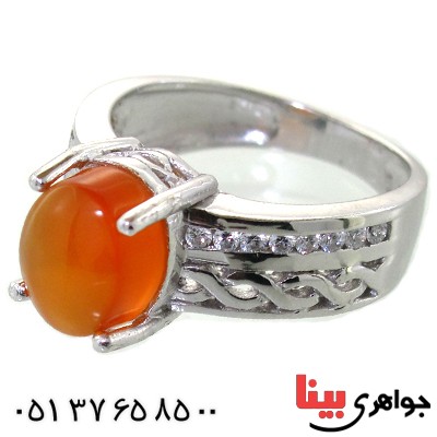 انگشتر عقیق یمنی زنانه _کد:11308