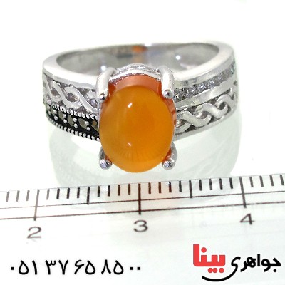 انگشتر عقیق یمنی زنانه _کد:11308